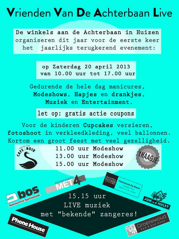 Zaterdag is het zover: Vrienden van de Achterbaan LIVE!!