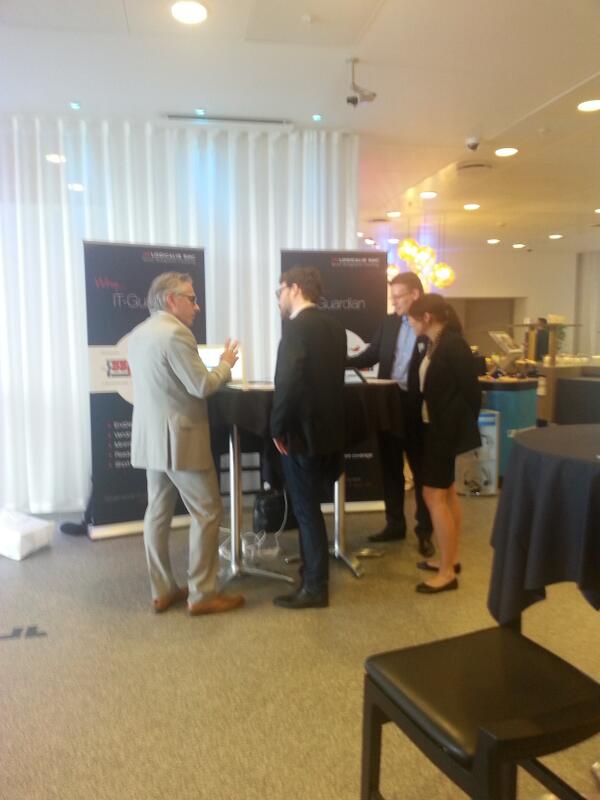Ron_Boevink's tweet photo. Logicalis SMC talking to interested customers at the ITSM event in Kopenhagen. http://t.co/e8XPmQkhlK