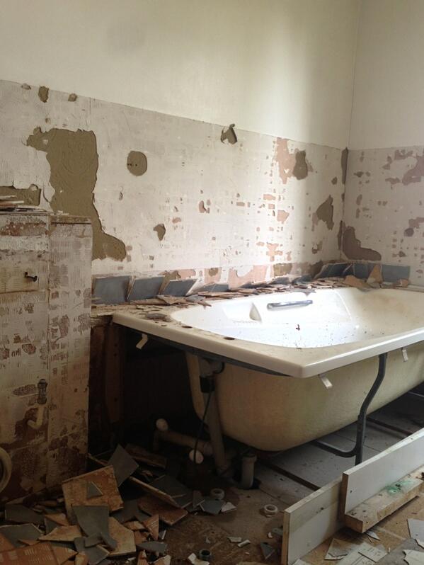 Another bathroom started #long #bathroom #bath