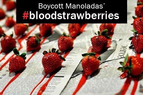 Boycott Manolada strawberries graphic, tweeted by @giannisg_