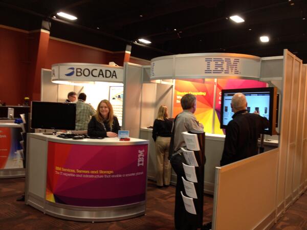 IBMcloud's tweet photo. If you're at #SymVision, swing by and chat with Stacie at the IBM booth 427! http://t.co/oQGecXF9S3