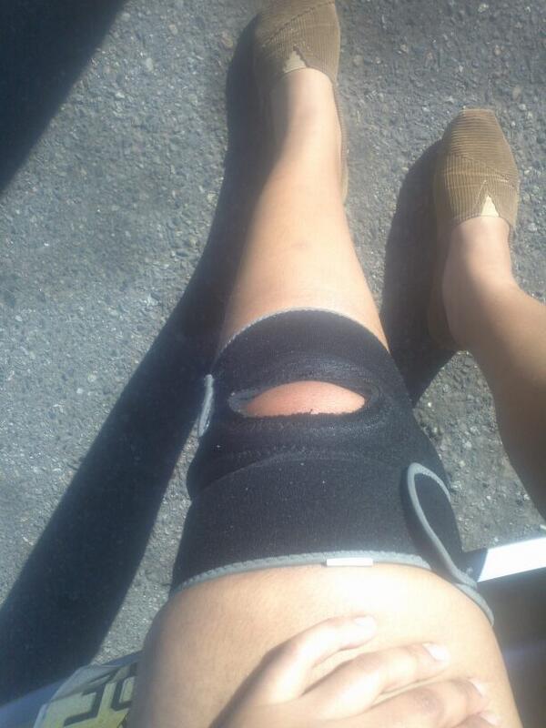 Rhonbadx3's tweet photo. gotta wear this again my knee is killing me http://t.co/DYoEuIIip9