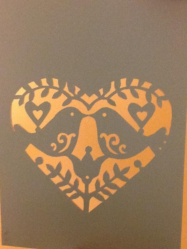 CuteButtonCraft's tweet image. Sneaky peek of our new venture! Two love birds perfect for a wedding gift! #papercuts #weddinggift #lovebirds