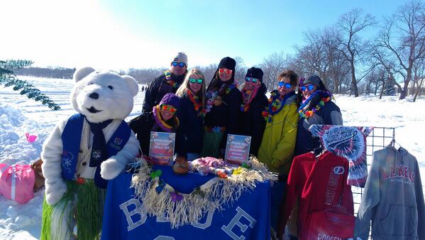 Blue84Spirit's tweet image. Blue84 Spirit Reps &amp;amp; Polar Pete...from a while ago, but still cold &amp;amp; snowy in Minnesota! #springhasnotsprung
