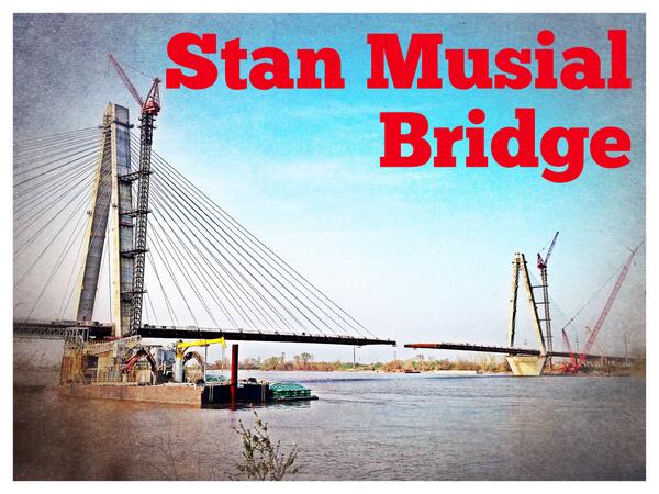 Kawamark's tweet image. Stan Musial Bridge @madewithOver #textography