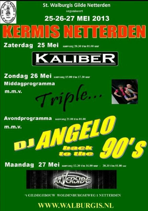 As Zaterdag #Kaliber in #Netterden. Dat wordt een knalfeest!!