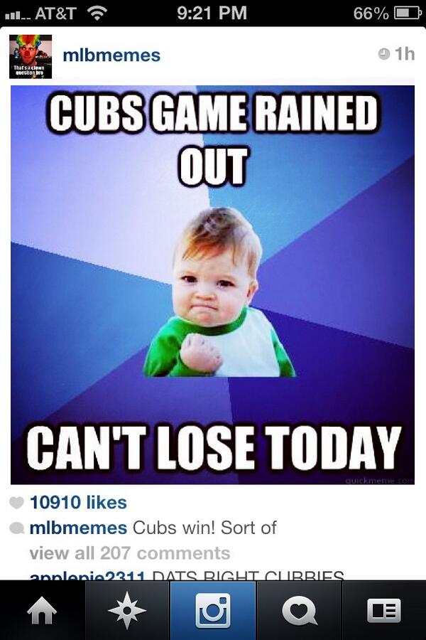 It's actually a decent day for the cubs.
