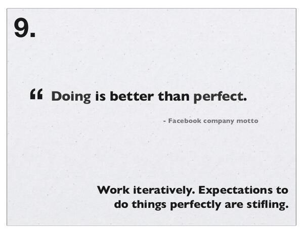 Demanding perfection from all that you do is a good way to make sure you never do anything. #doingisbetterthanperfect