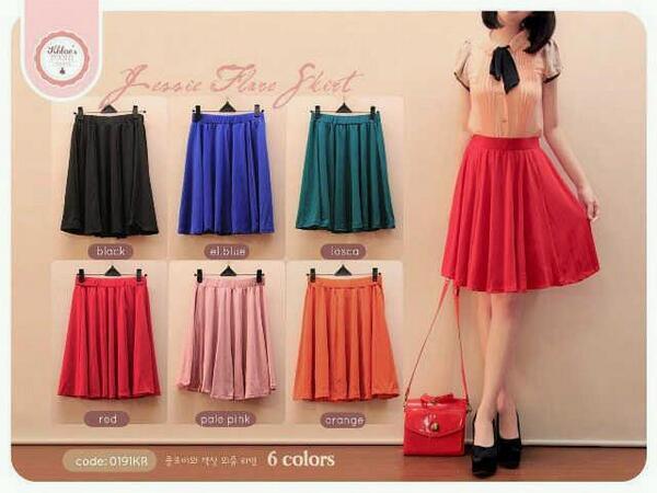 VioletOS_'s tweet image. Jessie flare @75rb, bahan jersey (spandex), fit to L besar