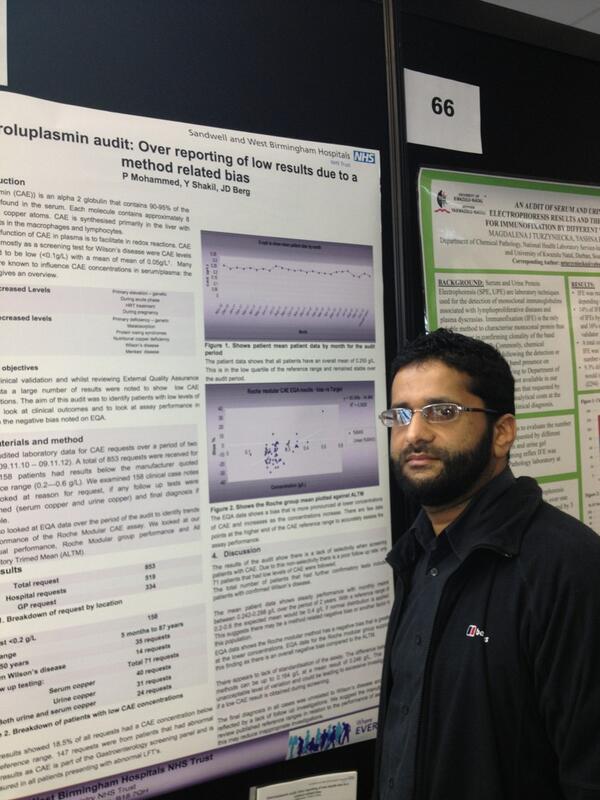 BCPathology's tweet photo. Pervaz with one of his posters #ACBFocus http://t.co/EDZ0mETGor