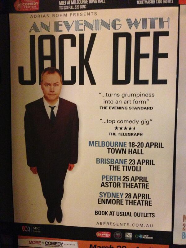 alli_and_that's tweet image. I am seeing this funny English bloke tonight at #micf #jackdee