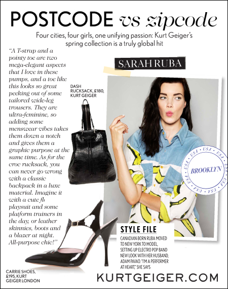 KurtGeiger's tweet photo. Meet Sarah Ruba from Brooklyn NYC! Check out her zip code essentials for Spring #PostCodeVSZipCode http://t.co/Gopa1TyygL