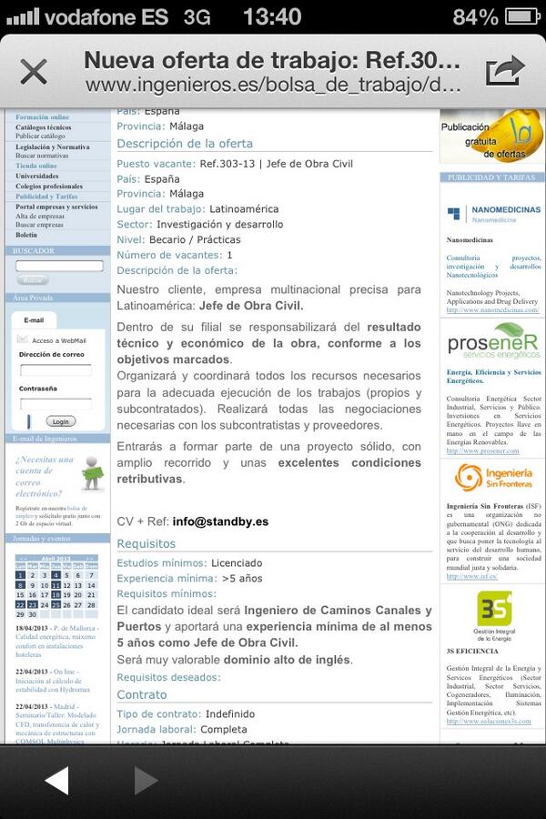 Manu_Lou_7's tweet photo. Becario con 5 años de exp para irse a Sudamérica, Ing de caminos e inglés alto. Alguien me lo explica?Becario y exp? http://t.co/1hkBBknUgK