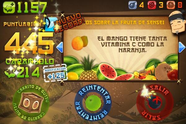 aaronandres5's tweet photo. ¡He cortado 445 frutas en modo Clásico en Fruit Ninja para iPhone!jaja http://t.co/eK87rBs3mc http://t.co/xezC642bNM
