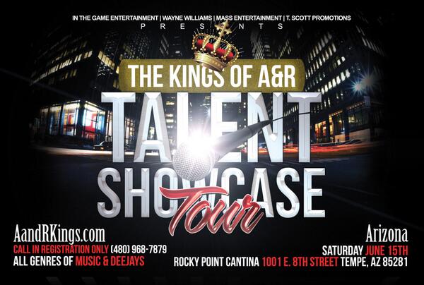 Hey yall Kings of A&R talent show we are looking for a few good men and women ..if you can spit sign up its big!!