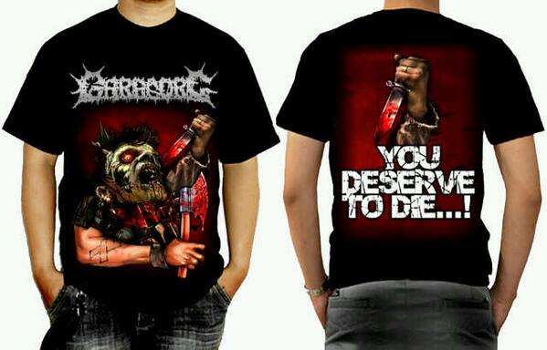 GaragoreM's tweet photo. New GARAGORE t-shirt "YOU DESERVE TO DIE".. [ 2303401E ]  By SAFORETE production http://t.co/QINCR76EdQ