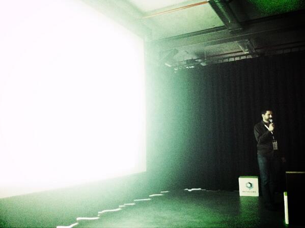 polysign's tweet image. @welfringer on stage talking about code literacy #bmeets @betacube