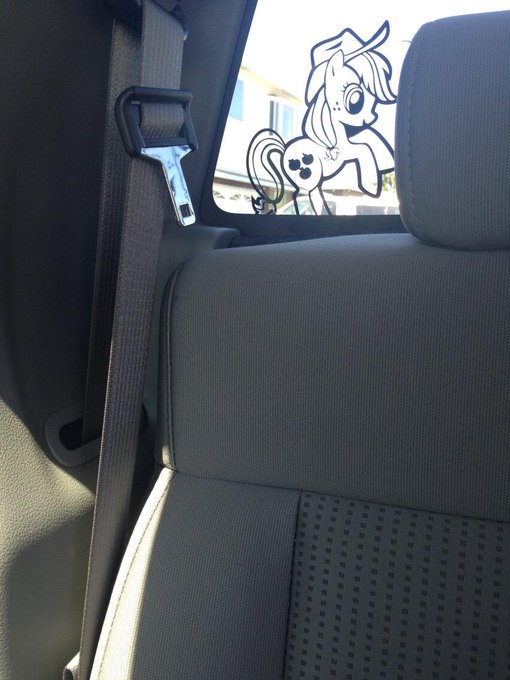 Ok here's the pic I promised... Yes my car has a my little pony on it!! http://t.co/91PS6nNKLc<a href="/tag/mvsales"class="tags"><span>#mvsales</span></a>