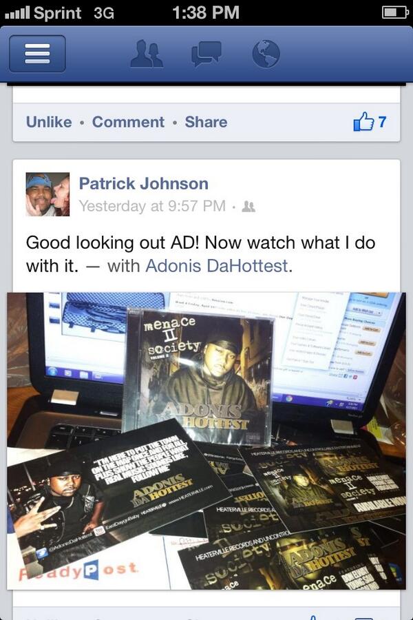 AdonisDaHottest's tweet image. Satisfied listener.. S/o to my guy in Washington for the purchase #M2s2 #AvailableNow