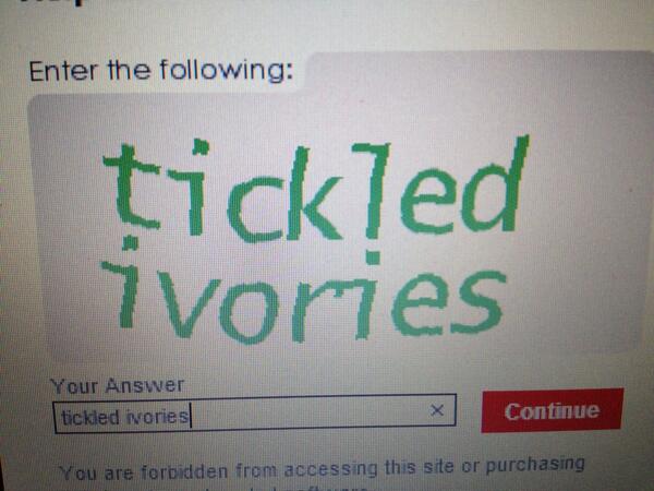 kbtheoneandonly's tweet photo. @TheEllenShow I was so tickled when I got this captcha... http://t.co/iw4YuxfI97