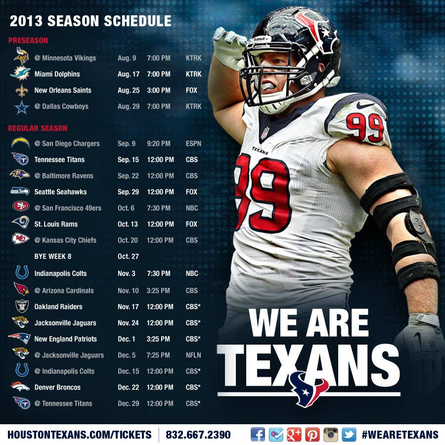 Houston Texans on X: 'The Houston Texans' 2013 regular season
