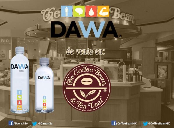 Dawah2o's tweet photo. Disfruta de los beneficios de DAWA  ahora en @coffeebeanmx Hidrata tu cuerpo, y nutre tu vida con una #sonrisa http://t.co/SHUf9vKRJv