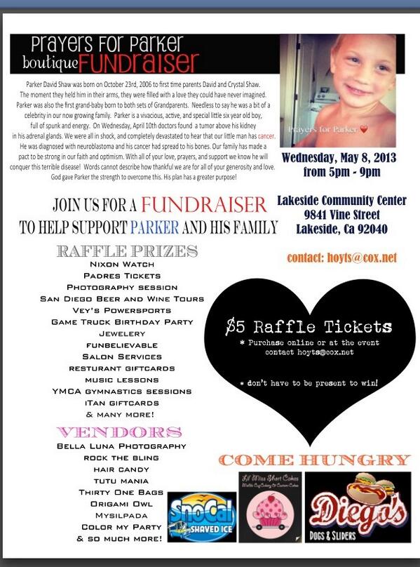 AndrusSmartTech's tweet photo. Support a great cause and buy a raffle ticket! Only $5 and #andrusaudio is donating a basket! #prayersforparker http://t.co/T5ionow586