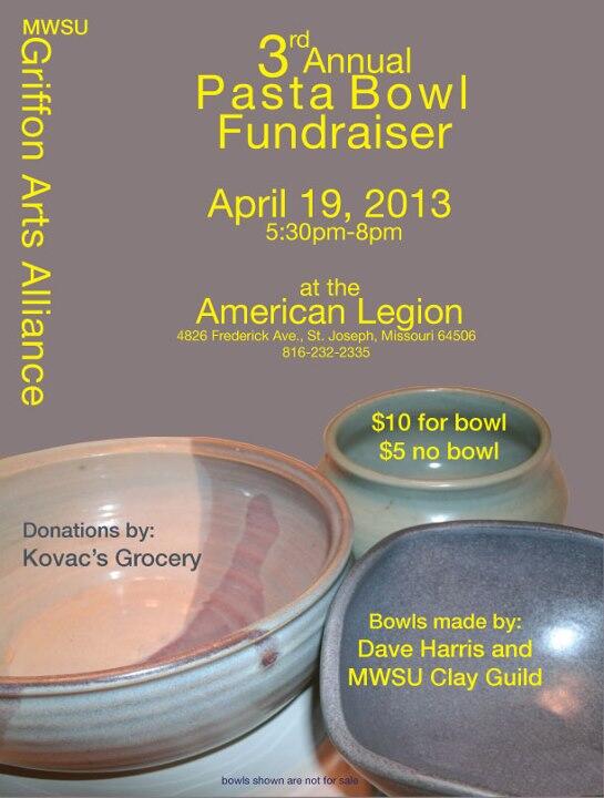 Good food and great art tonight! RT <a href="/_ARK___/">Amanda Raine</a> <a href="/MissouriWestern/">MoWest</a> <a href="/kq2/">KQ2</a> come get some grub and a bowl for just 10 bucks!