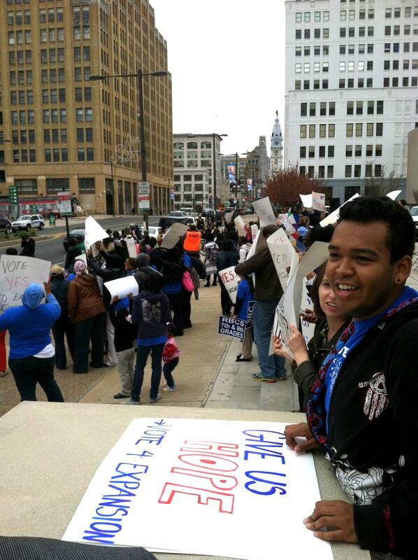 pceschools's tweet photo. Thank you to all the students, parents &amp; supporters that came out on Monday to our Rally for Choice! #phillyeducation http://t.co/9E7XqIgzhO