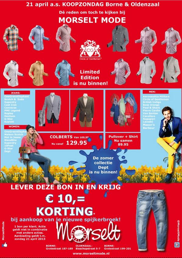 MorseltMode's tweet image. A.S ZONDAG, KOOPZONDAG IN BORNE EN OLDENZAAL.