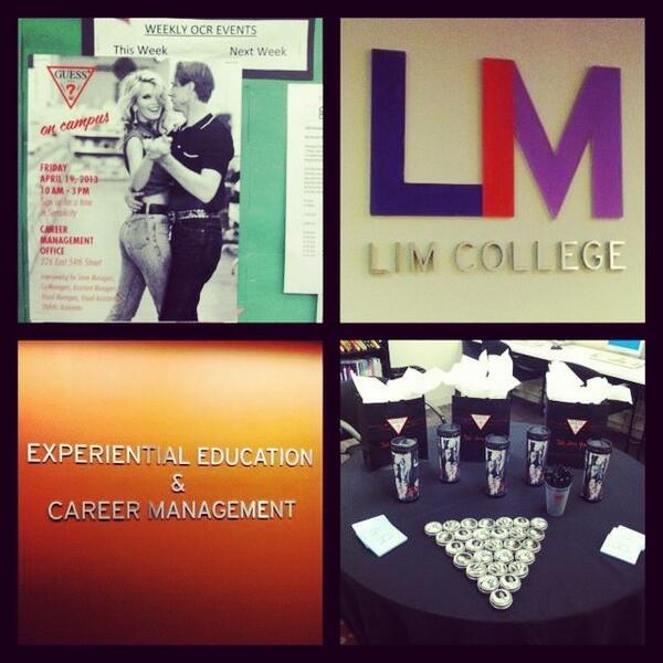 GUESS's tweet image. Excited to meet with students interested in our store positions @LIMCollege today! #WorkForGUESS