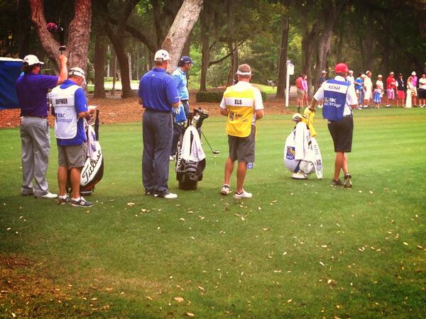 Jason Dufner, Ernie Els, and Matt Kuchar from my back porch. No big deal.