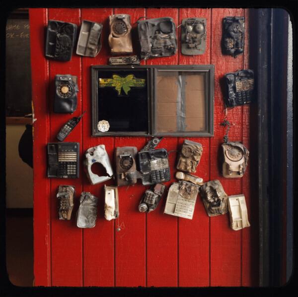 heathmgrout's tweet image. #NYCFD #Ladder8 #Hook&amp;amp;Ladder wall of #meltedphones #noanswer