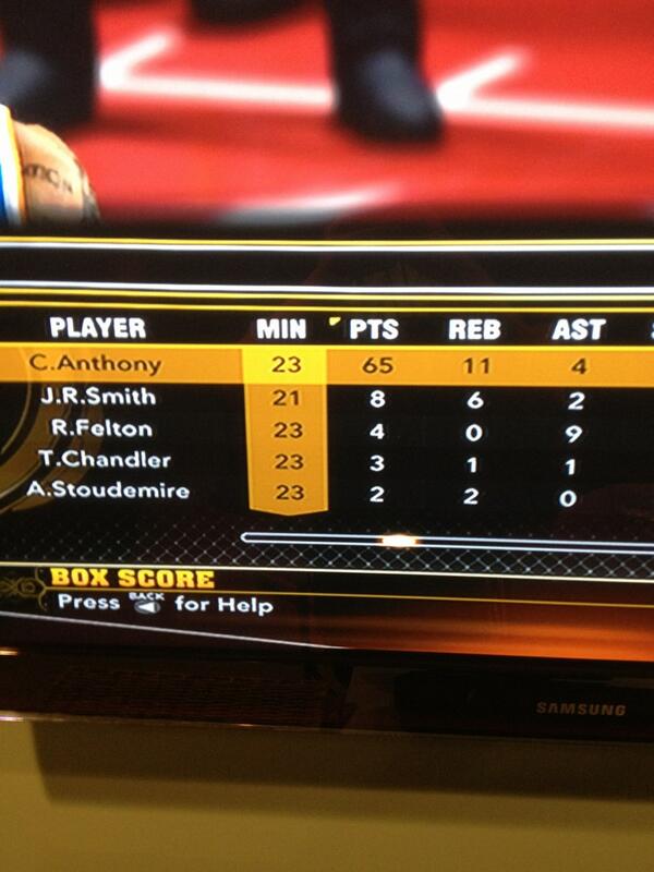 jeffreybarton10's tweet image. Thank you melo for guiding me through that Overtime win @JBaz0 #65points