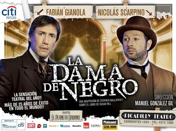 TvvitterShow's tweet photo. RECOMENDADÍSIMA  #LaDamaDeNegro con Fabian Gianola y @Nico_Scarpino  en el "TEATRO PICADILLY" ! http://t.co/GiP6GhLC9U Felicitaciones!