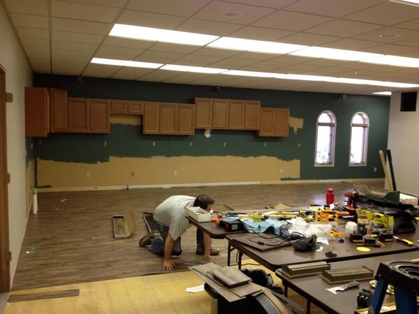 Construction is underway to remodel our training room.