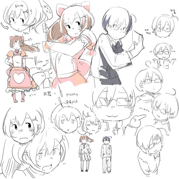 @yatsuhaka08 ラフ出来ましたー! 個人的には悩みを主人公への恋愛感情にしたいところです 