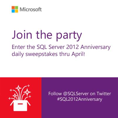 SQLServer's tweet photo. 12 more days to play = 12 more chances to win!  http://t.co/5tUQ8YPkow Enter before 11:59 pm PT daily thru April http://t.co/1wAgUXthAV
