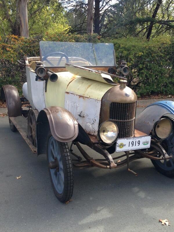 SurlyGriffins's tweet photo. @CatFereday seems to be doco following story of Tim buying this 1919 Morris Cowley at auction for some Aussies http://t.co/BC1C87facn