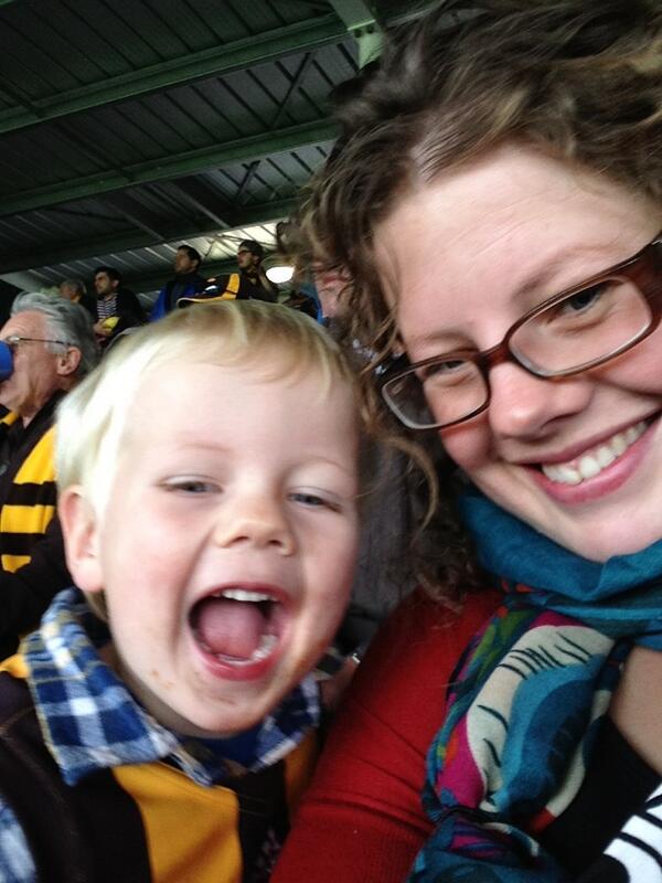 greatbar's tweet image. Family day at the footy @HawthornFC