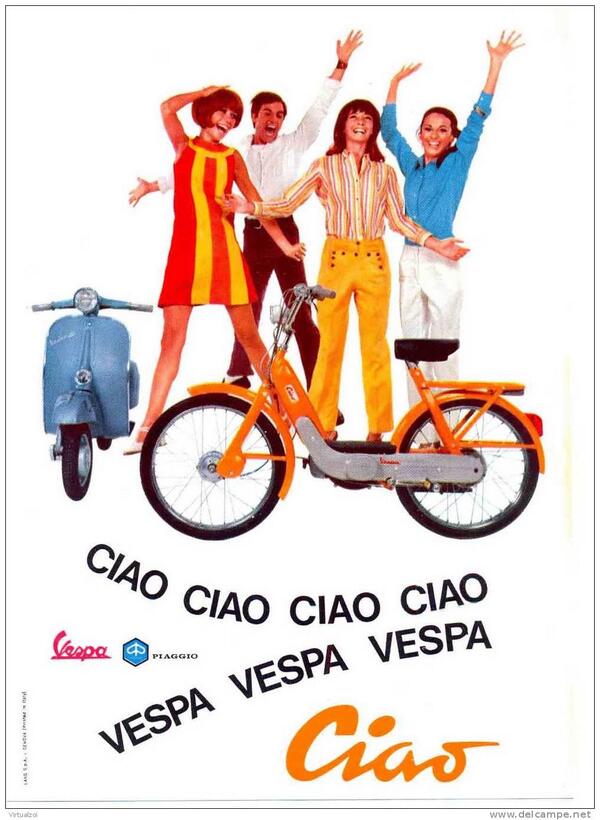 The quintessence of Piaggio philosophy;Vespa and Ciao. http://t.co/8OmJz7fTGJ