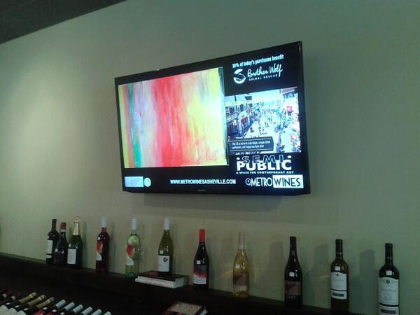 RelyLocalAVL's tweet image. New Indoor Digital Signage at @metrowines from @DigConnectMedia #avlbiz #avl