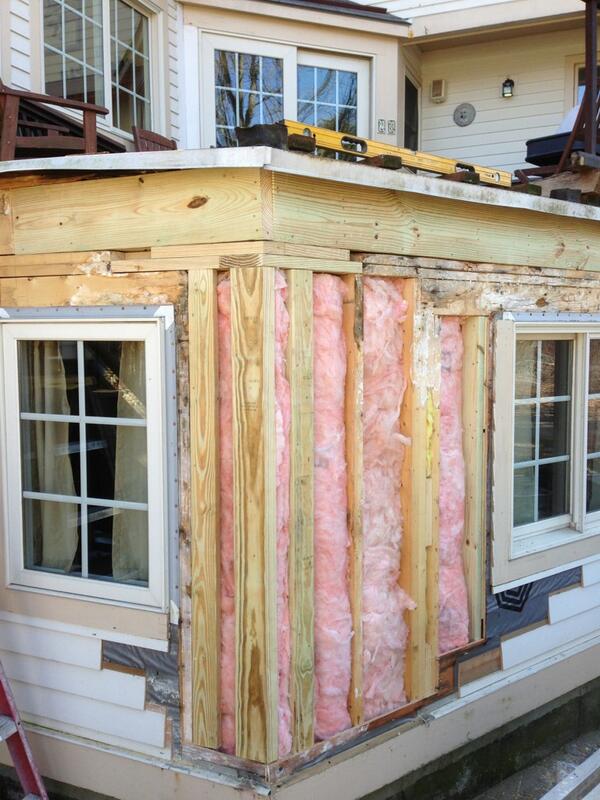 mj_construct's tweet image. Rot on a house in South Natick: DURING