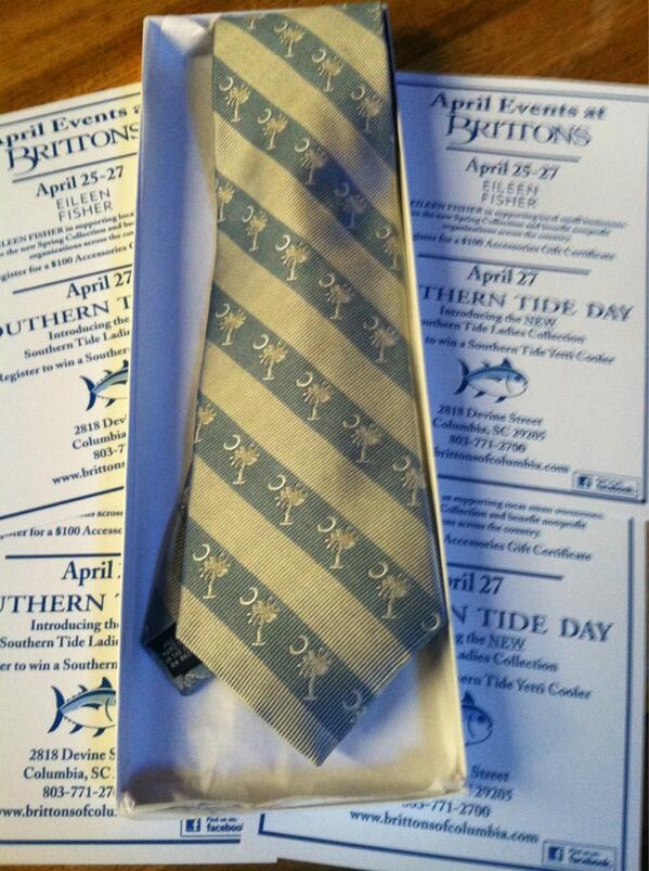 SC_AEPi's tweet photo. Come out to AEPiLooza and get a chance to win this beautiful tie from #Brittons. Raffle is at 4pm #AEPiLooza http://t.co/rUsd6FU3S0