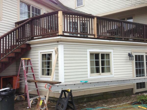 mj_construct's tweet image. Rot on a house in South Natick: AFTER