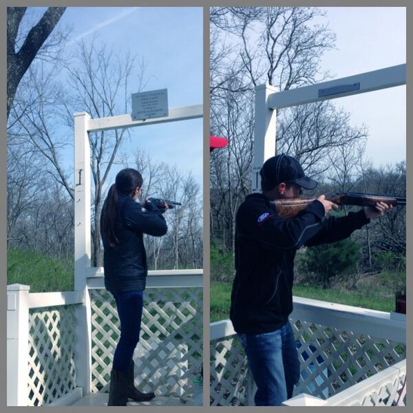 CAggeler's tweet photo. @MurphyDennis "@StenhouseJr: At #powdercreek shooting range having some fun. @DanicaPatrick and some of the team. http://t.co/GKb6m4oXzr"