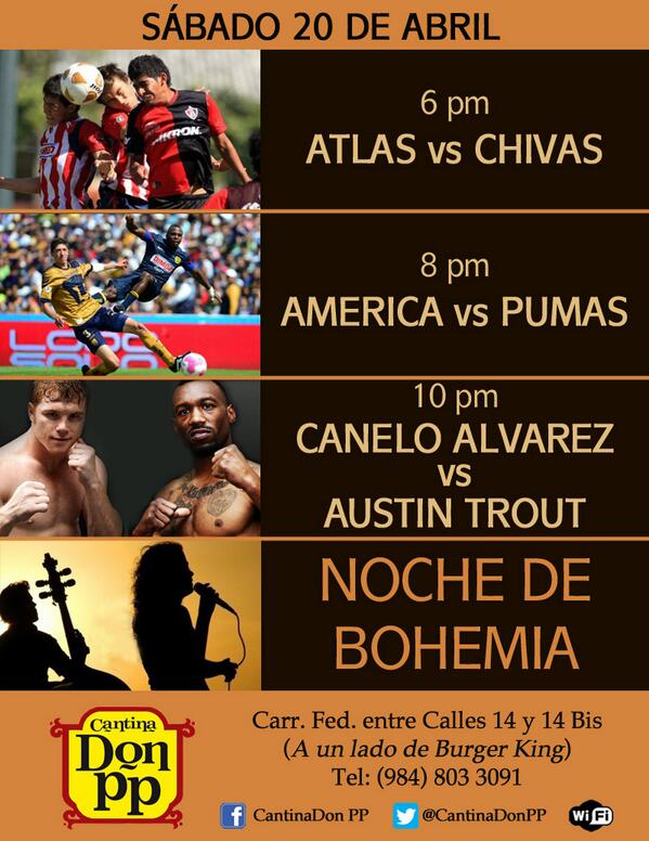 QuintaMagazine's tweet photo. Vean lo que habrá hoy en @CantinaDonPP !!! Así o más ... @RivieraTwit @TwittPlaya @YoAmoPlaya @UnidosxPlaya http://t.co/p4dBJcepNQ