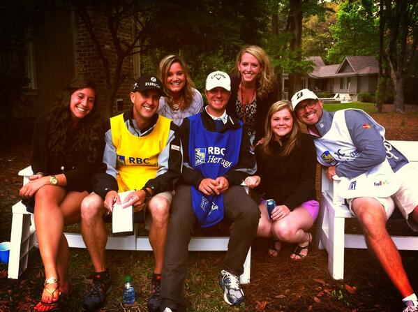 Just hanging out with my favorite caddies at the #RBCHeritage