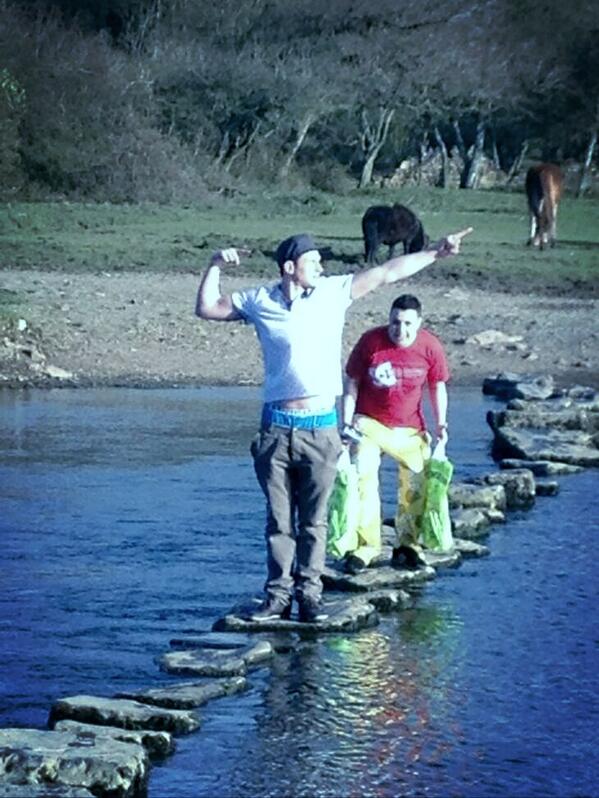 WelshJimbob88's tweet photo. Me and dai dobbs #steppingstones http://t.co/dtyEm8k8MV