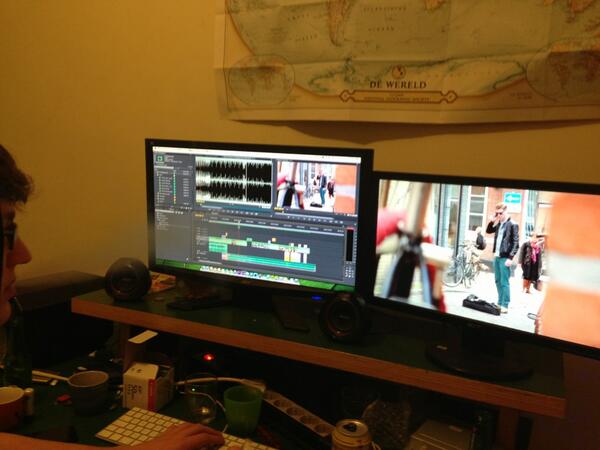 Seminuka's tweet photo. Verborgen camera stunt monteren #nachtwerk met @jonasvimpe http://t.co/Cx5SHCL9qs